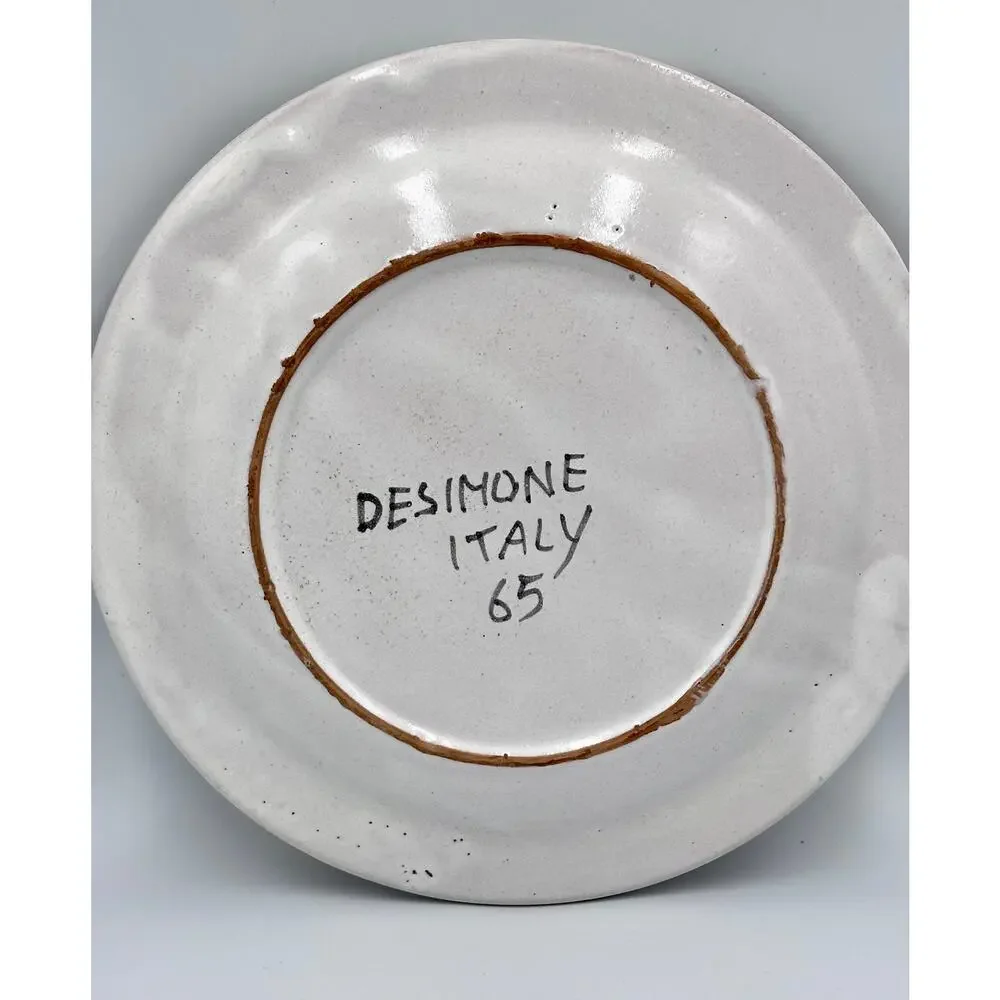Pasta Bowl Plate by Italian Artist Giovanni DeSimone in the Manner of Picasso #2
